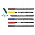 edding 4200 Porcelain Brush Pen Set of 6 Assorted Family 4-4200-6