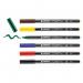 edding 4200 Porcelain Brush Pen Set of 6 Assorted Family 4-4200-6