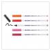 edding 4600 Textile Pen Set of 5 Assorted Warm 4-4600-5999