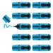 edding 7 Mini Highlighter Polybag of 10 Neon Blue 4-7-10063