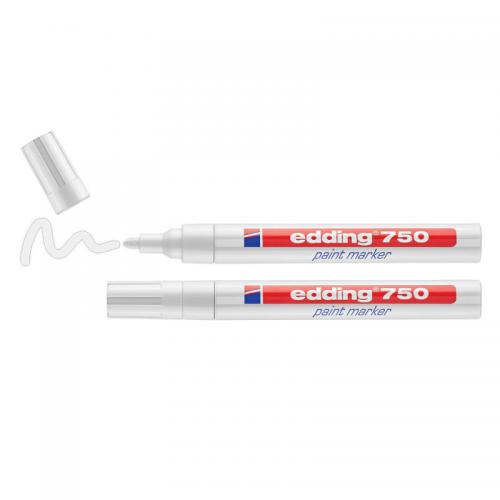 edding 750 Paint Marker Blister of 2 White 4-750-2-3049