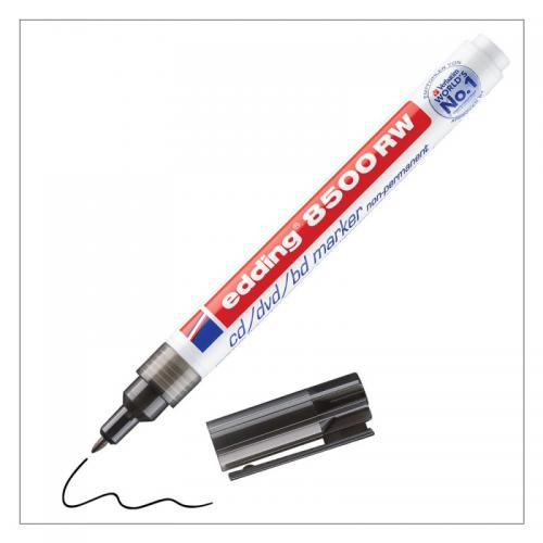 edding 8500 Rw CdDvdBd Marker Non-Permanent Blister of 1 Black 4-8500-1-1001