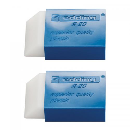 edding R 20 Eraser Blister of 2 4-R20-2-1
