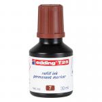 edding T 25 Refill Ink Permanent Marker Brown 4-T25007