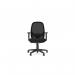 This image showcases a black mesh office chair with a sleek, modern design. The mesh back provides comfort and breathability, while the adjustable arm sliding pad allows for customizable support. The black base adds a touch of sophistication to this functional piece of office furniture.