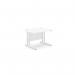 Ashford Twin Bar Metal Leg 1000mm x 800mm Straight Desk - WhiteWHT ATW-CTST1080/WH/WHT