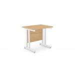 In the photo, you can see a sleek and modern office with ashford twin bar metal leg desks. The rectangular shape provides ample workspace, while the beech and white color scheme adds a touch of elegance. This desk has a straight design and measures 800mm x 600mm.