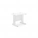 In the photo, two sleek white rectangle desks sit next to each other, supported by sturdy metal legs with a twin bar design. The desks, each measuring 800mm x 600mm, are perfect for any modern office setup.