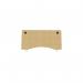 Bamboo curved desktop 1200 x 700 x 20mm - light matte, black porthole insert BAMBOO-1270/CURV