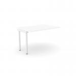 A sleek and modern office workspace is created with the Edit Office Bench Desk Add On Units C-sense 1 Person Bench Add-On Scallop Top 1200 x 800 in white. The spacious desk allows for comfortable productivity and the scalloped edges add a touch of sophistication.