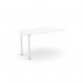 A sleek and modern office workspace is created with the Edit Office Bench Desk Add On Units C-sense 1 Person Bench Add-On Scallop Top 1200 x 800 in white. The spacious desk allows for comfortable productivity and the scalloped edges add a touch of sophistication.
