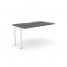 The office bench desk add on units by C-sense feature a sleek graphite colored scallop top measuring 1400 x 800. Designed for one person, this add-on unit is perfect for creating a collaborative work area. The modern design and white accents add a touch of sophistication to any office space.