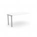 C-sense 1 Person Bench Add-On Scallop Top 1400 x 800 - White SLV CSE-1PB-ADD-TS1480/WH/SLV