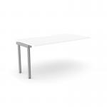 C-sense 1 Person Bench Add-On Scallop Top 1600 x 800 - White SLV CSE-1PB-ADD-TS1680/WH/SLV