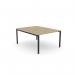 The open leg design adds modern flair while the urban oak finish exudes warmth. Perfect for a sleek and functional one-person workspace.