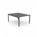 The edit office bench desking C-sense features an open leg design with a scalloped top, providing a sleek and modern look. The 1200 x 800 size is ideal for 1 person, and the graphite black color adds a touch of sophistication.