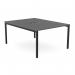 Two-person office bench with open leg design and scallop top in a sleek graphite black finish. The contemporary C-sense desk has a spacious 1200 x 800 surface for working comfortably.