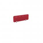 PET Screen - Desk Mounted Straight Top 1190w x 400h - Plain - Deep Red (Brackets Not Included) CS/ST/12-4/DR