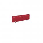 PET Screen - Desk Mounted Straight Top 1390w x 400h - Plain - Deep Red (Brackets Not Included) CS/ST/14-4/DR