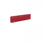 PET Screen - Desk Mounted Straight Top 1590w x 400h - Plain - Deep Red (Brackets Not Included) CS/ST/16-4/DR