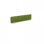 PET Screen - Desk Mounted Straight Top 1590w x 400h - Plain - Green Citrus (Brackets Not Included) CS/ST/16-4/GC