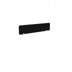This picture shows a sleek, modern desk mounted PET screen for office use. It measures 1790w x 400h and has a straight top, finished in plain black. Please note that brackets are not included.