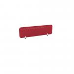 PET Screen - Desk Mounted Straight Top 1390w x 400h - Pattern 2 - Deep Red (Brackets Not Included) CS/ST/UX-2/14-4/DR