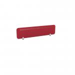 PET Screen - Desk Mounted Straight Top 1590w x 400h - Pattern 2 - Deep Red (Brackets Not Included) CS/ST/UX-2/16-4/DR