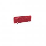 PET Screen - Desk Mounted Straight Top 1190w x 400h - Pattern 3 - Deep Red (Brackets Not Included) CS/ST/UX-3/12-4/DR