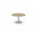 Kito Meeting Table 1200mm Round Top Silver Cylinder Base - Urban Oak KIT-C1200D/UO/SLV