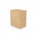 Kito Contract Desk High Ped 3 Drw, 600mm Deep - Beech KIT-DHP3C/6/BE
