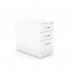 Kito Contract Desk High Ped 3 Drw, 800mm Deep - White KIT-DHP3C/8/WH
