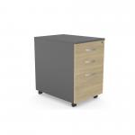 Kito Contract High Mobile Pedestal 3 Drawer 600D x 639H- Graphite KIT-HIGMP/GR