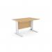 Komo Metal Leg 1200mm x 800mm Straight Desk - BeechWHT K-ST1280/BE/WHT