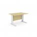 Komo Metal Leg 1200mm x 800mm Straight Desk - MapleWHT K-ST1280/MP/WHT