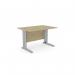 Komo Metal Leg 1200mm x 800mm Straight Desk - Urban OakSLV K-ST1280/UO/SLV