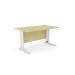 Komo Metal Leg 1400mm x 800mm Straight Desk - BeechWHT K-ST1480/BE/WHT