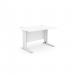 Komo Metal Leg 1400mm x 800mm Straight Desk - Beech/WHT K-ST1480/BE/WHT