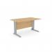 Komo Metal Leg 1400mm x 800mm Straight Desk - MapleWHT K-ST1480/MP/WHT