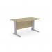 Komo Metal Leg 1400mm x 800mm Straight Desk - Urban OakSLV K-ST1480/UO/SLV