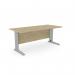 Komo Metal Leg 1800mm x 800mm Straight Desk - Urban OakSLV K-ST1880/UO/SLV