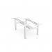 Leap Double Bench 3 Stage Electric Adjust Frame with 2 Handsets and Telescopic Cable Tray for All Size Tops - White LP/DB3S8050/BLK
