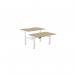 Leap Bench Desk Top With Scallop, 1200 x 800mm - Urban Oak White Frame LP-DB/DPS1280/UO/WHT