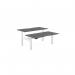 Leap Bench Desk Top With Scallop, 1600 x 800mm - Graphite White Frame LP-DB/DPS1680/GR/WHT