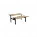 Leap Bench Desk Top With Scallop, 1600 x 800mm - Urban Oak Black Frame LP-DB/DPS1680/UO/BLK