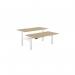 Leap Bench Desk Top With Scallop, 1600 x 800mm - Urban Oak White Frame LP-DB/DPS1680/UO/WHT