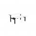 Leap Bench Desk Top With Scallop, 1600 x 800mm - White Black Frame LP-DB/DPS1680/WH/BLK