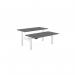 Leap Bench Desk Top With Alu Portals, 1600 x 800mm - Graphite White Frame LP-DB/TP1680/GR/WHT