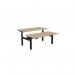 Leap Bench Desk Top With Alu Portals, 1600 x 800mm - Urban Oak Black Frame LP-DB/TP1680/UO/BLK