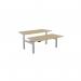 Leap Bench Desk Top With Alu Portals, 1800 x 800mm - Urban Oak Silver Frame LP-DB/TP1880/UO/SLV